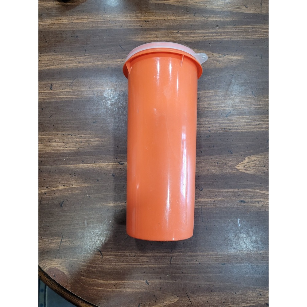Tupperware Orange Slim Travel Tumbler with Matching Lid 262-13 Vintage